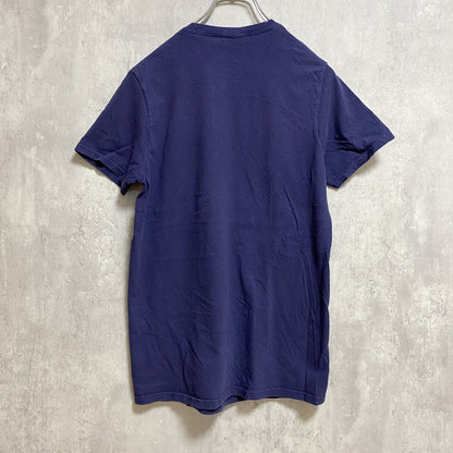 古着 used　Disney ディズニー　Mickey ミッキー　半袖プリントＴシャツ　ネイビー　キャラクター　クルーネック