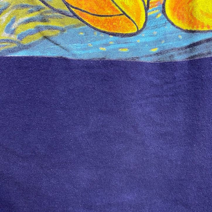 古着 used　Disney ディズニー　Mickey ミッキー　半袖プリントＴシャツ　ネイビー　キャラクター　クルーネック