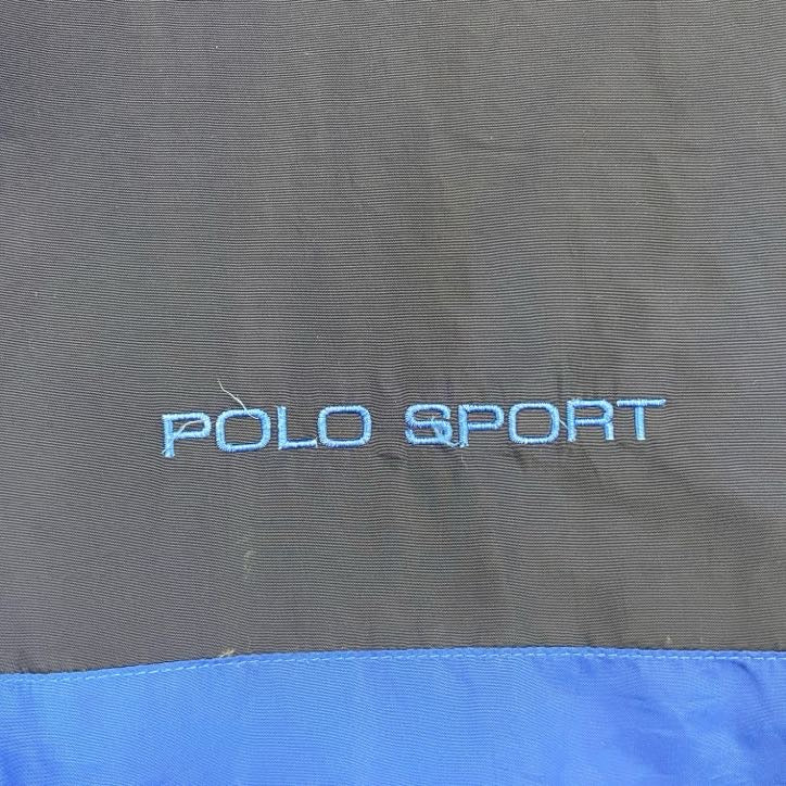 90s　POLO SPORT　ポロスポーツ　ラルフローレン　リバーシブルダウンジャケット　紺　ネイビー　Lサイズ