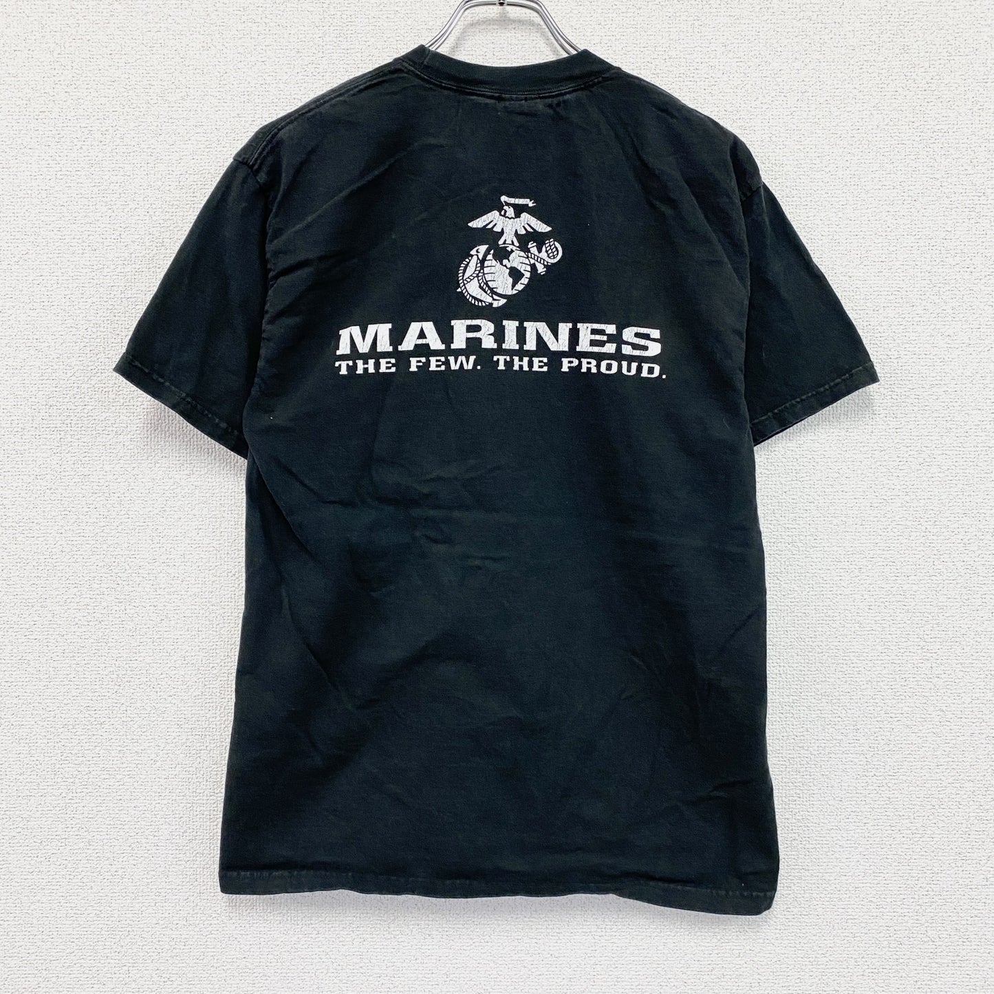 Hanes　ヘインズ　Beefy-t　USMC　アメリカ海兵隊　半袖プリントTシャツ　黒　ブラック　Mサイズ　