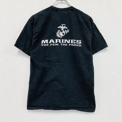 Hanes　ヘインズ　Beefy-t　USMC　アメリカ海兵隊　半袖プリントTシャツ　黒　ブラック　Mサイズ　