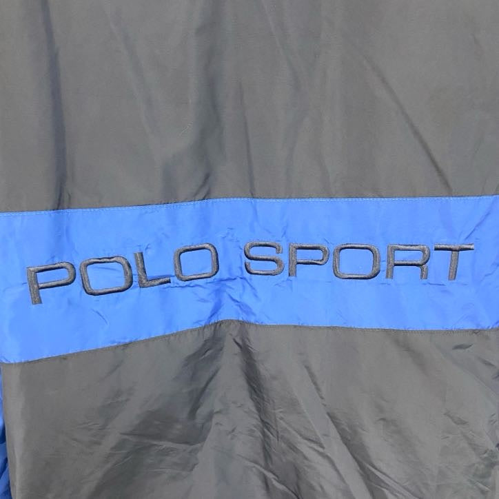90s　POLO SPORT　ポロスポーツ　ラルフローレン　リバーシブルダウンジャケット　紺　ネイビー　Lサイズ