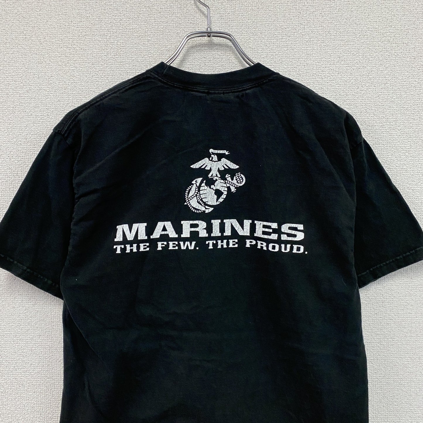 Hanes　ヘインズ　Beefy-t　USMC　アメリカ海兵隊　半袖プリントTシャツ　黒　ブラック　Mサイズ　