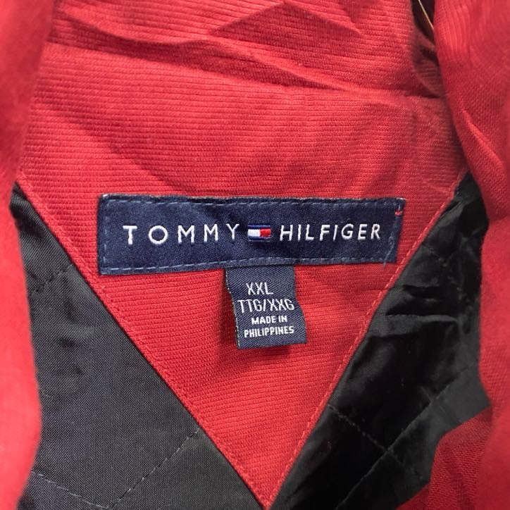 TOMMY HILFIGER　トミーヒルフィガー　フルジップ中綿ジャケット　ブルゾン　赤　レッド　Lサイズ