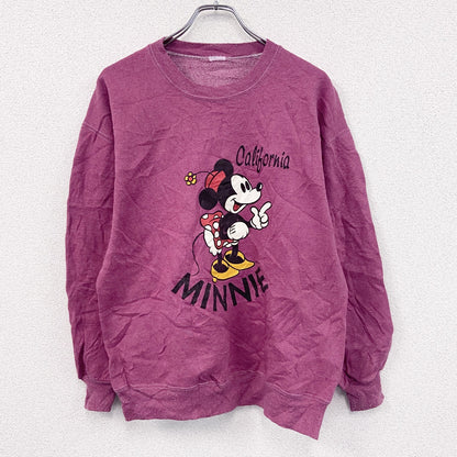 90s～　Minnie　ミニーマウス　Disney　ディズニー　スウェット/トレーナー　ヴィンテージ　ピンク　