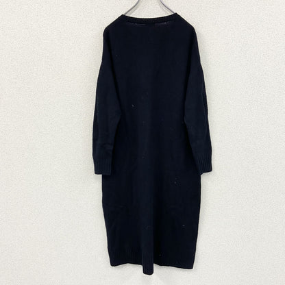 MACKINTOSH PHILOSOPHY　マッキントッシュ フィロソフィー　長袖ニットワンピース　Vネック　紺　ネイビー　38サイズ