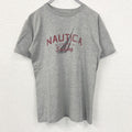 古着 used　NAUTICA ノーティカ　半袖クルーネックプリントTシャツ　グレー　セーリング　シティーボーイ　Lサイズ