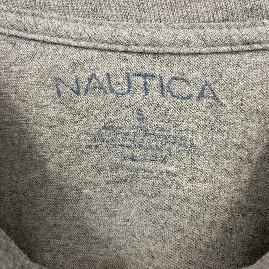 古着 used　NAUTICA ノーティカ　半袖クルーネックプリントTシャツ　グレー　セーリング　シティーボーイ　Lサイズ