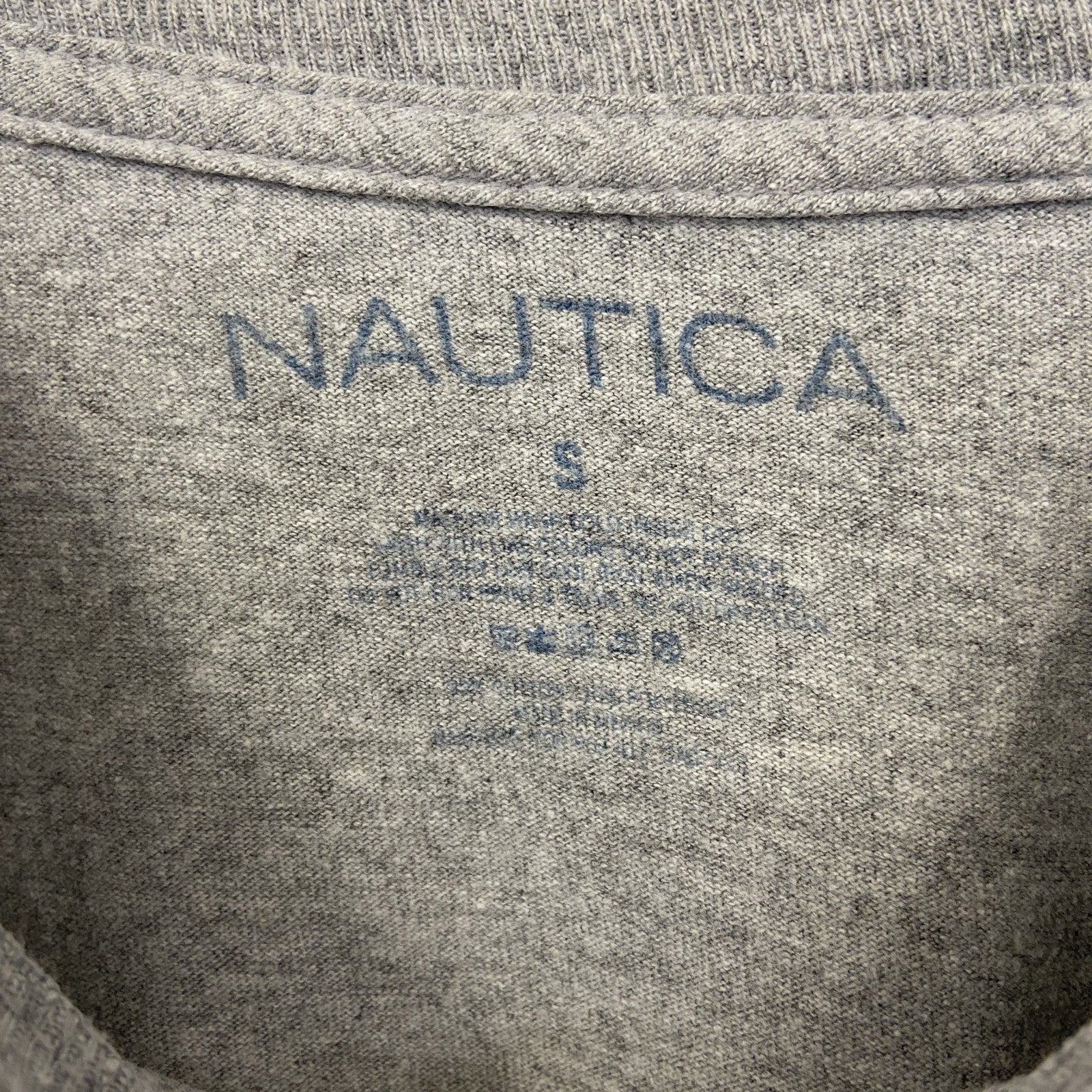 古着 used　NAUTICA ノーティカ　半袖クルーネックプリントTシャツ　グレー　セーリング　シティーボーイ　Lサイズ