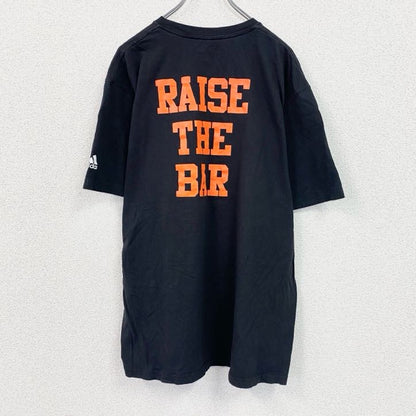 adidas　アディダス　半袖プリントTシャツ　カレッジ　黒　ブラック　XLサイズ
