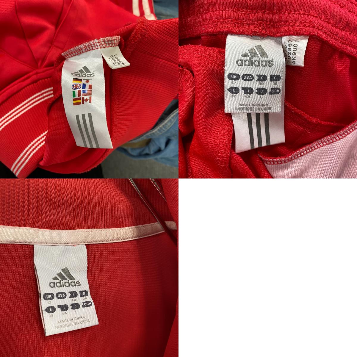 00s　adidas　アディダス　ジャージセットアップ　トラックジャケット　トラックパンツ　ピンク　Lサイズ