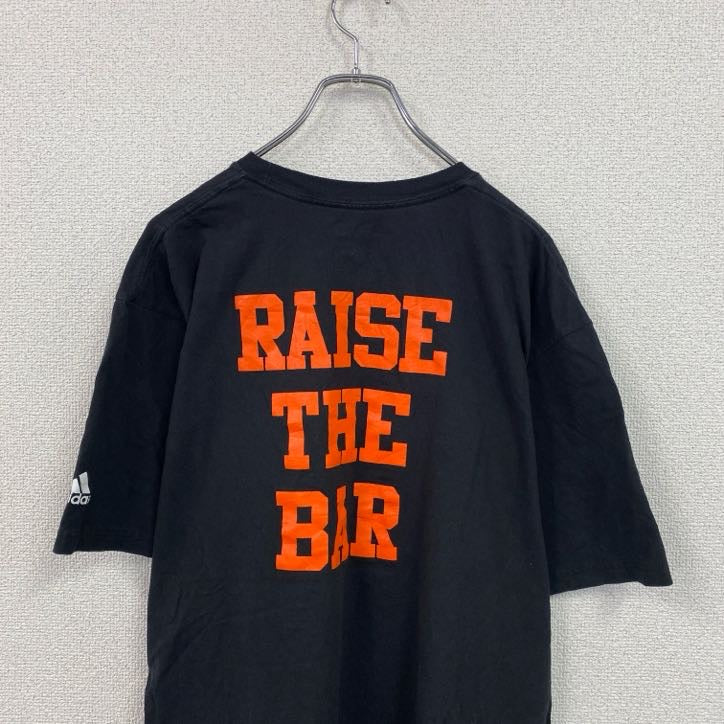 adidas　アディダス　半袖プリントTシャツ　カレッジ　黒　ブラック　XLサイズ