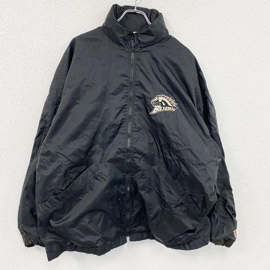 ～90s　BOATHOUSE　ボートハウス　フルジップナイロンジャケット　ヴィンテージ　黒　ブラック　XLサイズ