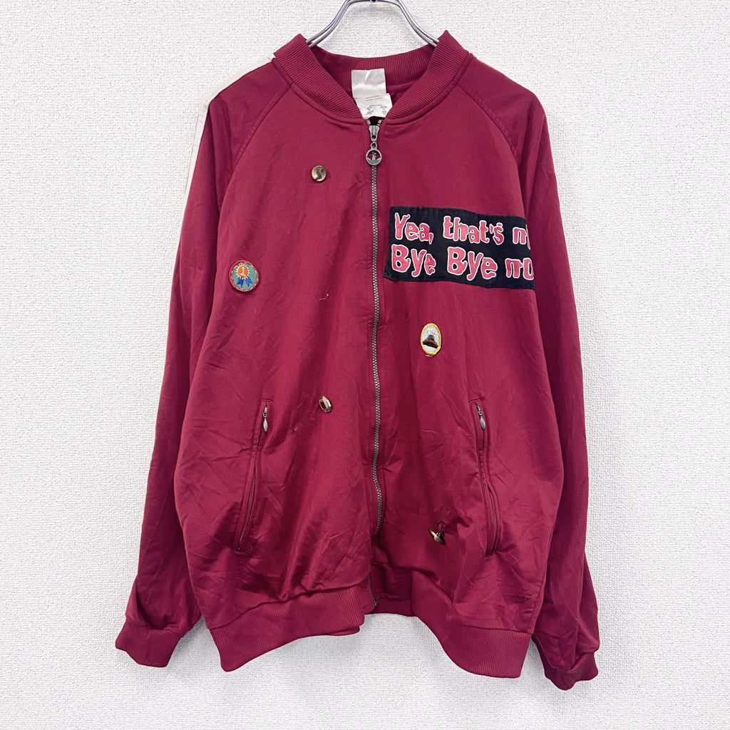 ～90s　adidas　アディダス　ATPタイプ　トラックジャケット/ジャージ　リメイク　赤　レッド　XLサイズ