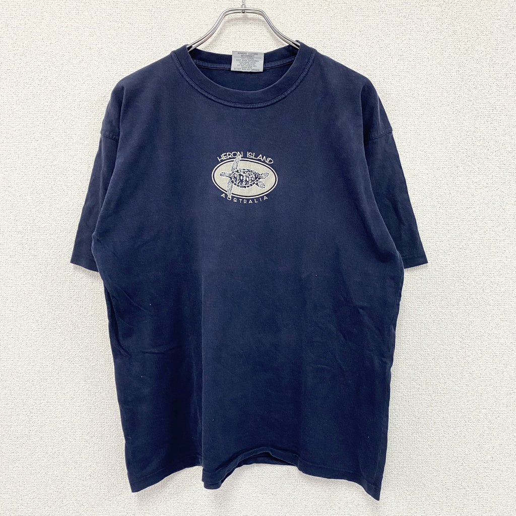 BONKERS　ボンカーズ　半袖プリントTシャツ　紺　ネイビー　Lサイズ