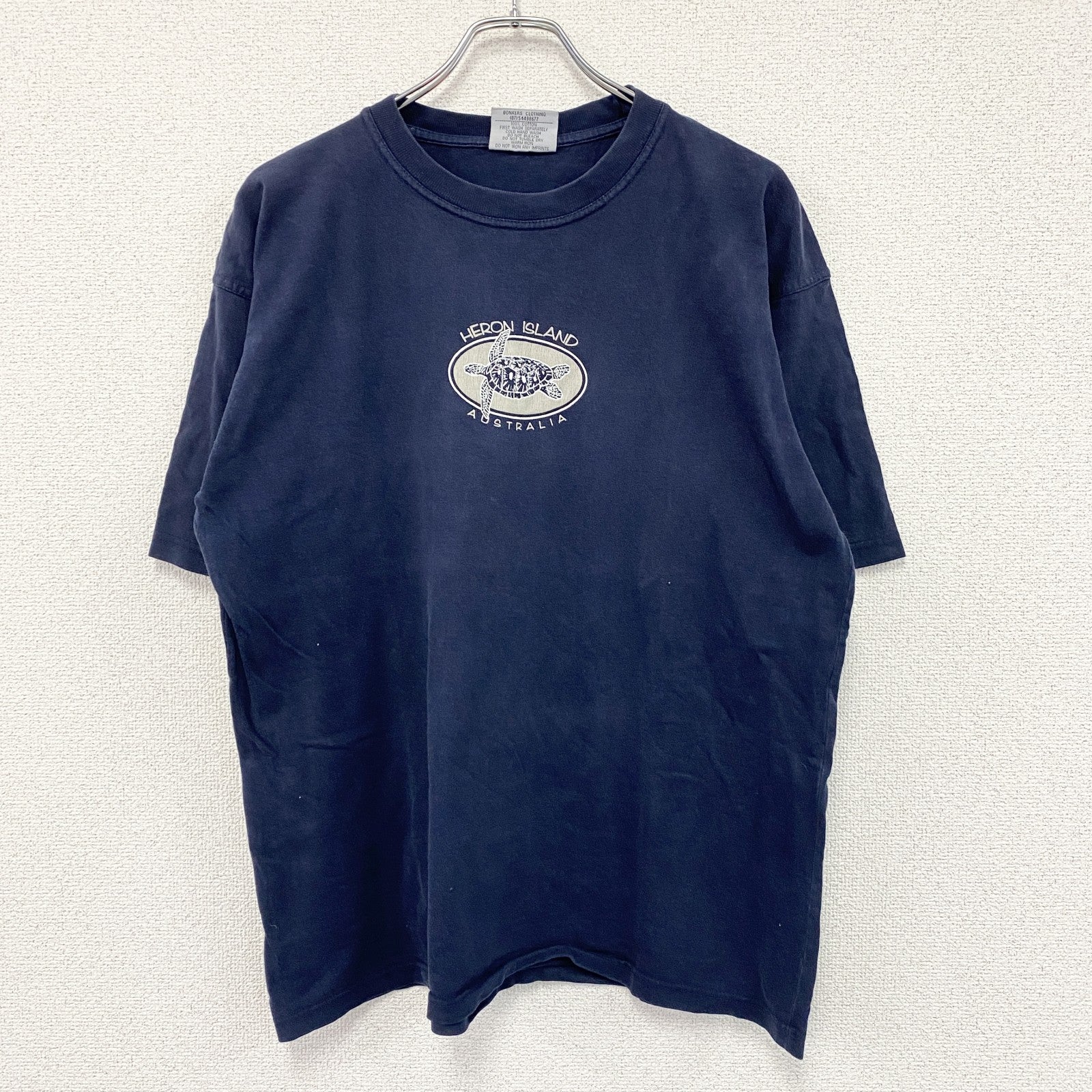 BONKERS　ボンカーズ　半袖プリントTシャツ　紺　ネイビー　Lサイズ