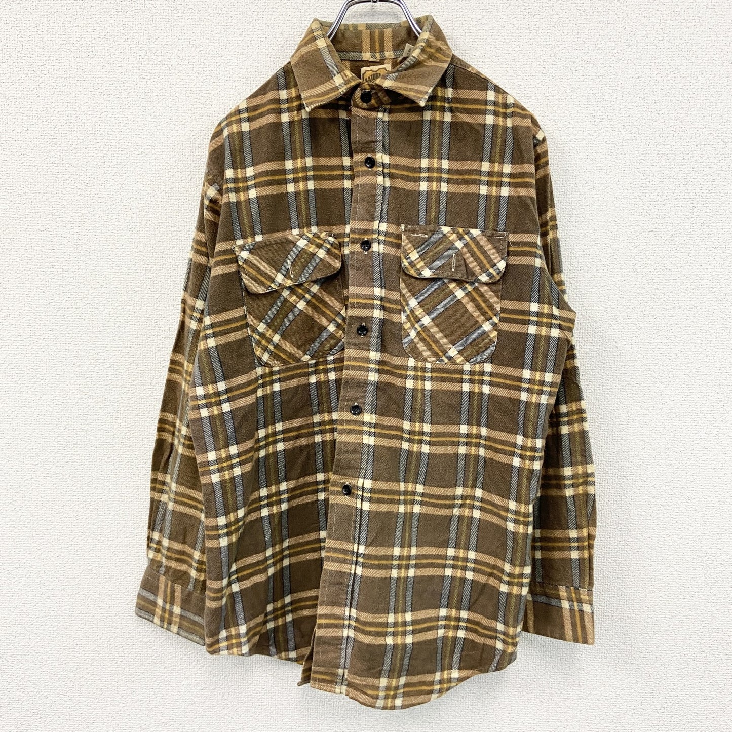 LAIDBACK　長袖ネルシャツ　チェック柄　マルチカラー