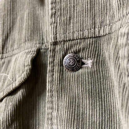 古着 used　IZOD JEANS アイゾッド　長袖コーデュロイデニムジャケット　アウター　カーキ　アースカラー　Lサイズ