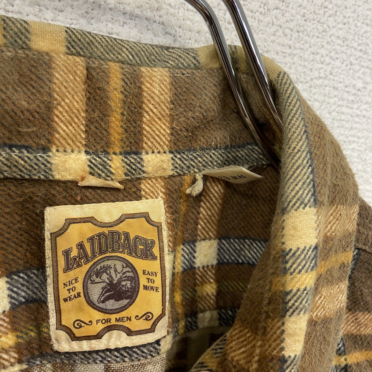 LAIDBACK　長袖ネルシャツ　チェック柄　マルチカラー