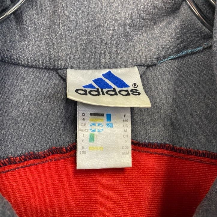 90s　adidas　アディダス　フルジップトラックジャケット/ジャージ　ヴィンテージ　マルチカラー　Mサイズ