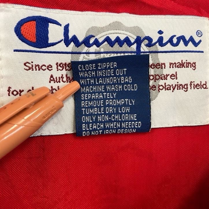 90s　champion　チャンピオン　プルオーバージャケット　ヴィンテージ　黒　ブラック　Lサイズ