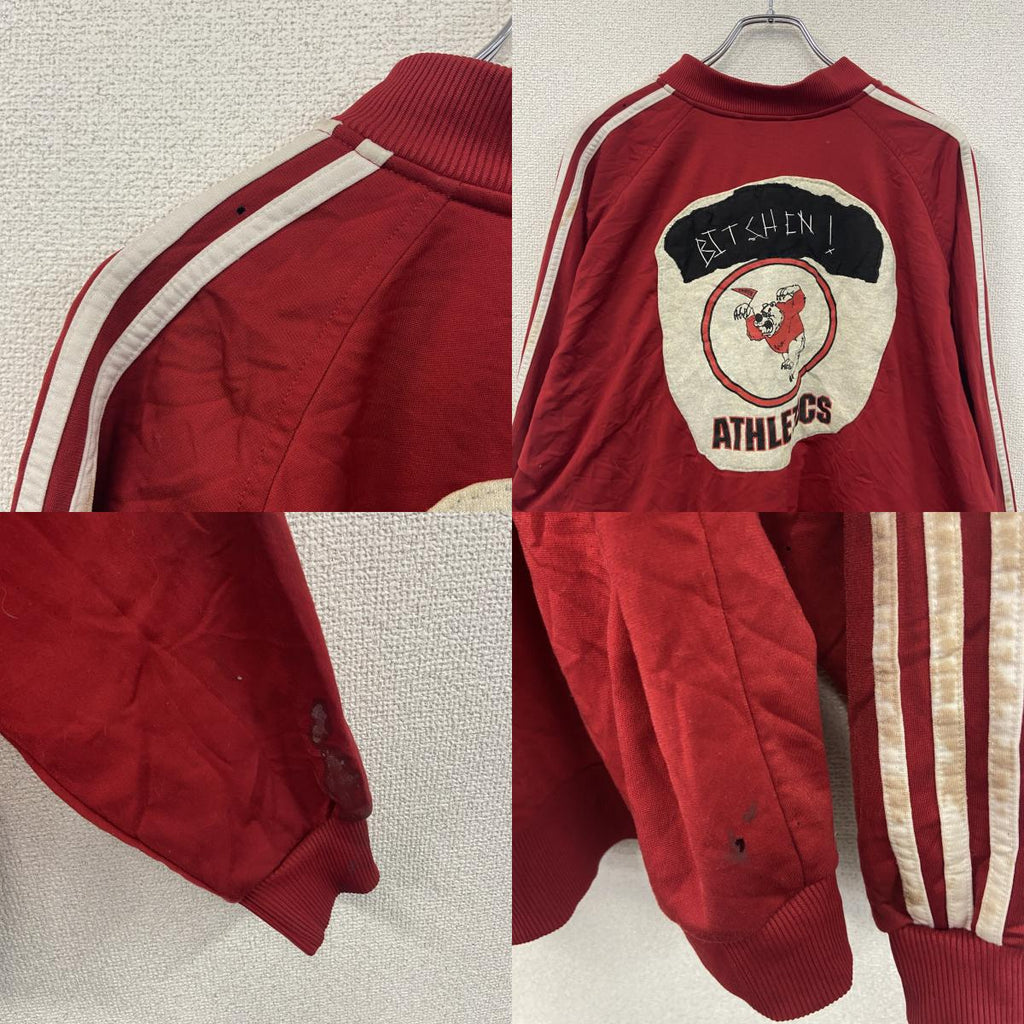 ～90s　adidas　アディダス　ATPタイプ　トラックジャケット/ジャージ　リメイク　赤　レッド　XLサイズ