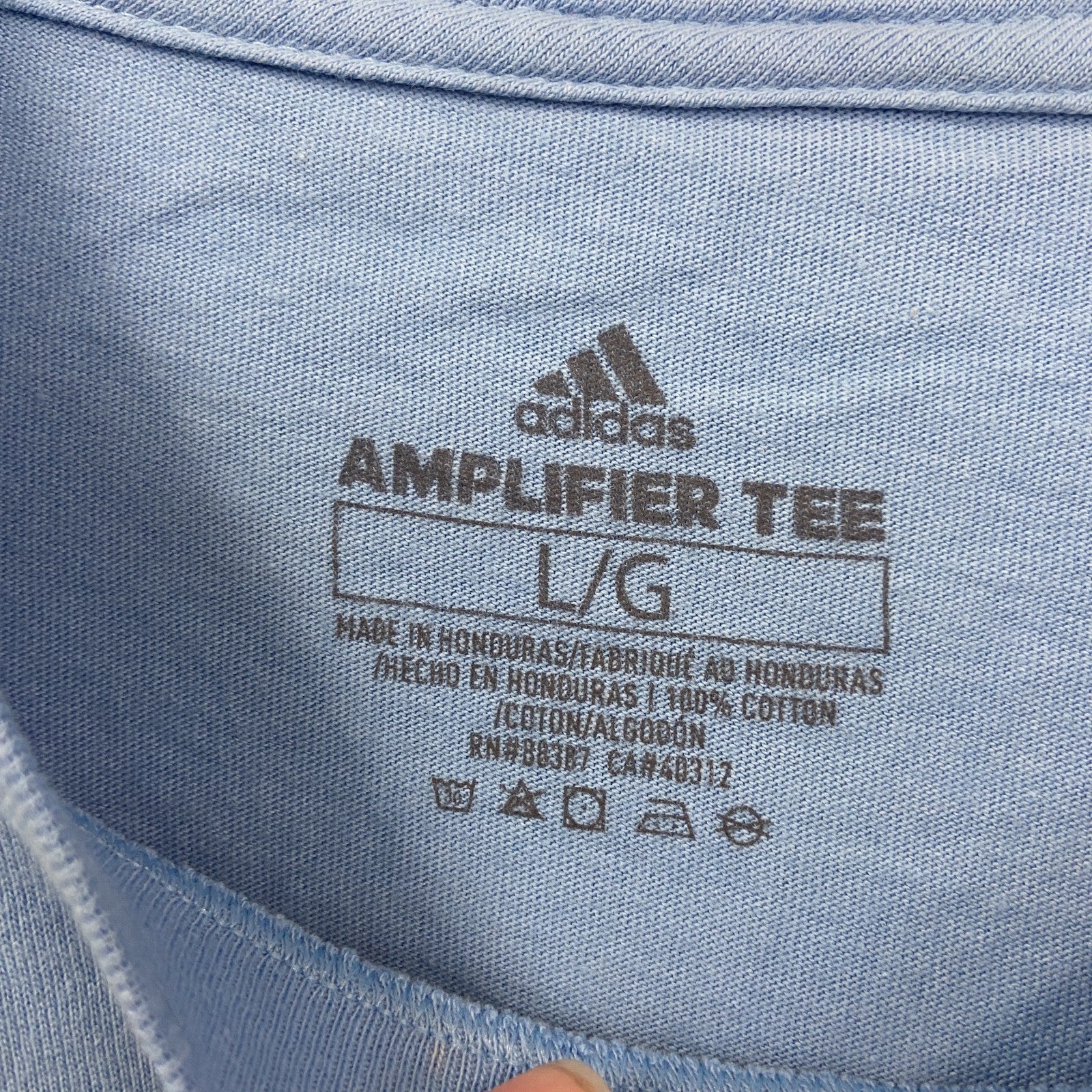 古着 used　adidas　アディダス　半袖クルーネックプリントTシャツ　サンディエゴ　クリスチャン　カレッジ　ブルー　Lサイズ