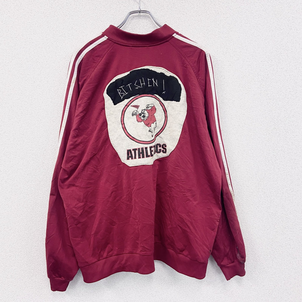 ～90s　adidas　アディダス　ATPタイプ　トラックジャケット/ジャージ　リメイク　赤　レッド　XLサイズ