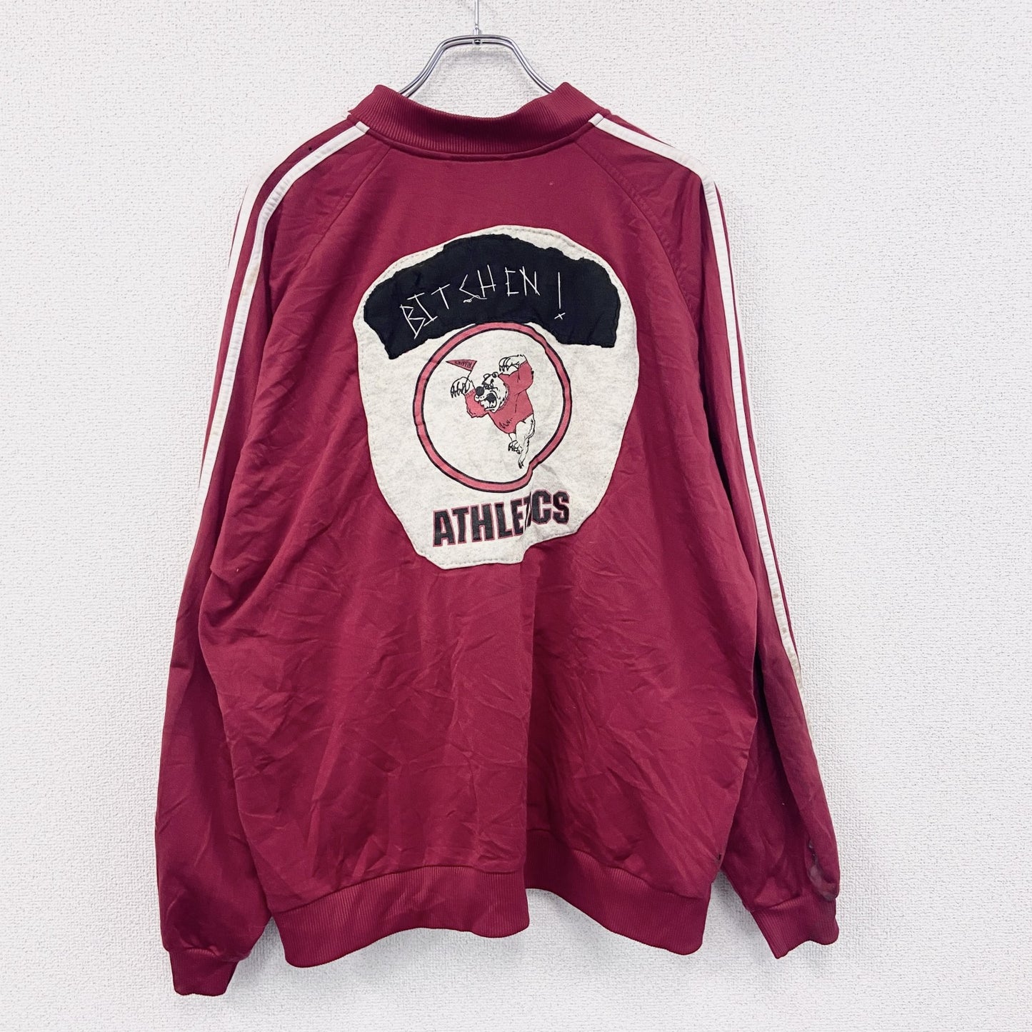 ～90s　adidas　アディダス　ATPタイプ　トラックジャケット/ジャージ　リメイク　赤　レッド　XLサイズ