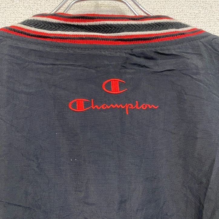 90s　champion　チャンピオン　プルオーバージャケット　ヴィンテージ　黒　ブラック　Lサイズ