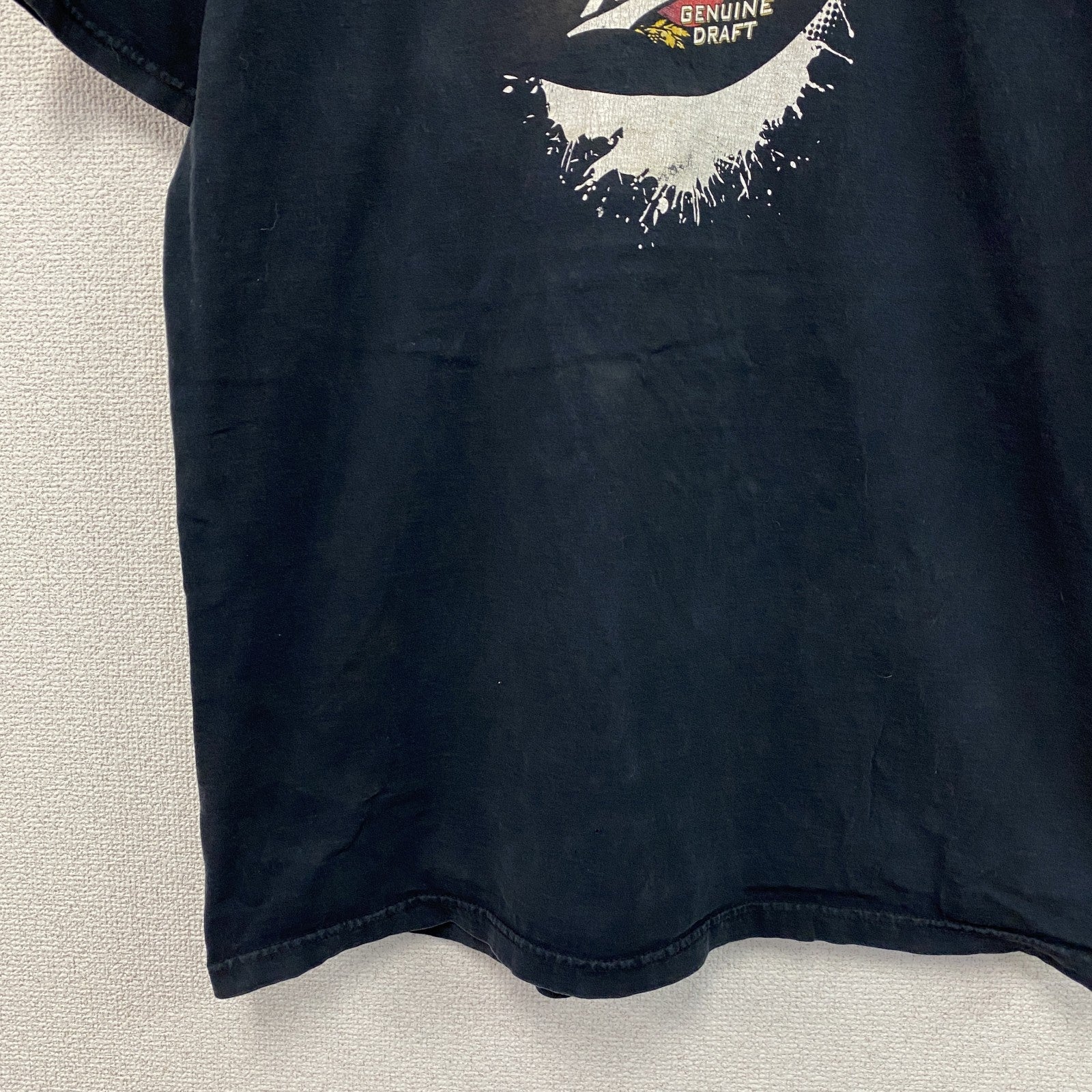 FRUIT OF THE LOOM　フルーツオブザルーム　半袖プリントTシャツ　企業T　黒　ブラック　Lサイズ