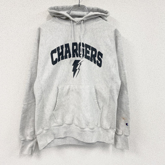 Champion　チャンピオン　リバースウィーブ　スウェットパーカー/フーディー　アーチプリント　現行　霜降りグレー　Mサイズ