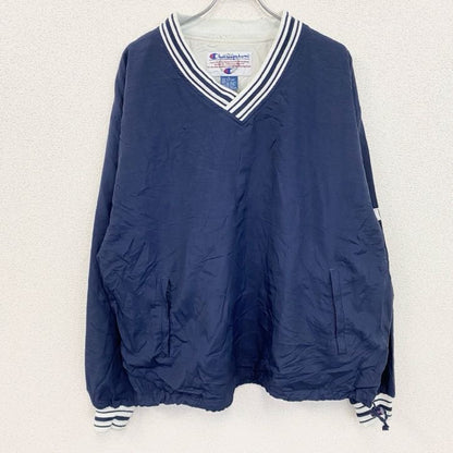 90s　champion　チャンピオン　プルオーバージャケット　ヴィンテージ　紺　ネイビー　XLサイズ