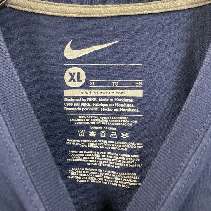 NIKE　ナイキ　半袖プリントTシャツ　紺　ネイビー　XLサイズ