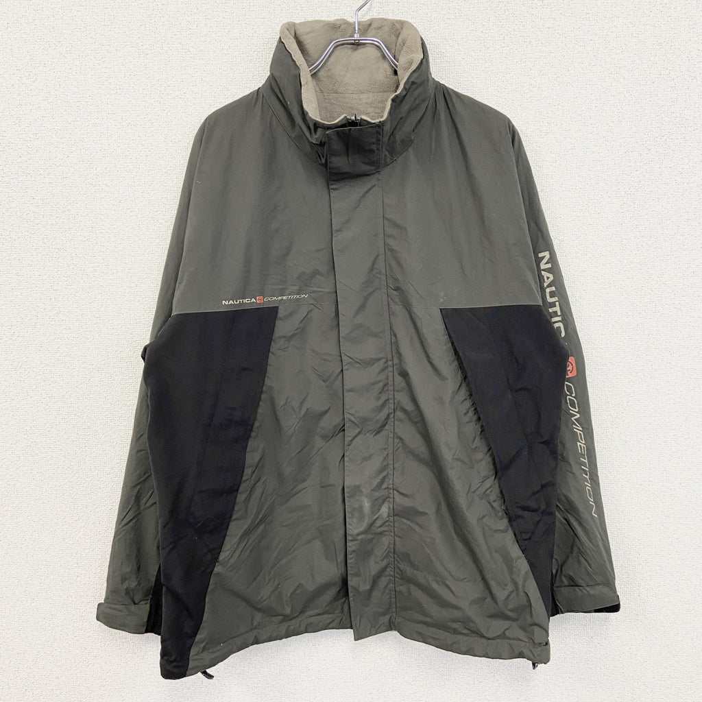 NAUTICA　ノーティカ　フルジップナイロンジャケット　灰色　グレー　XXLサイズ
