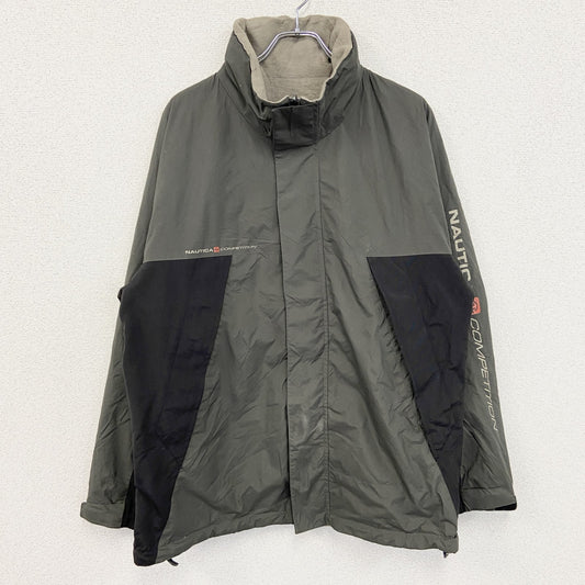 NAUTICA　ノーティカ　フルジップナイロンジャケット　灰色　グレー　XXLサイズ