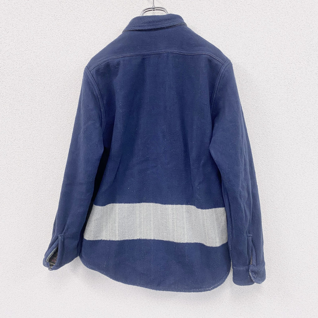 Nigel Cabourn　ナイジェルケーボン　ブランケットリバーシブルネルシャツ　長袖シャツ　ブルー