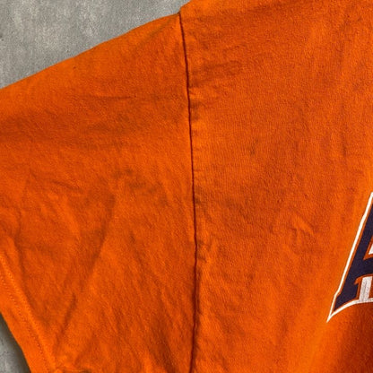 古着 used　RUSSELL　Auburn University　半袖カレッジロゴプリントTシャツ　オレンジ　XLサイズ