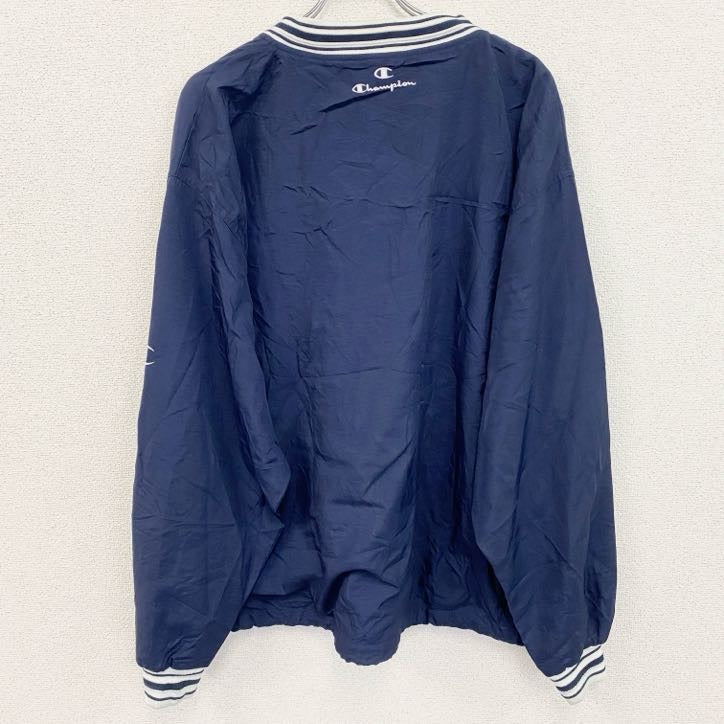 90s　champion　チャンピオン　プルオーバージャケット　ヴィンテージ　紺　ネイビー　XLサイズ