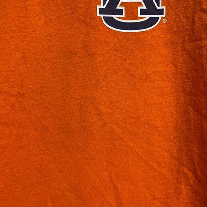 古着 used　RUSSELL　Auburn University　半袖カレッジロゴプリントTシャツ　オレンジ　XLサイズ