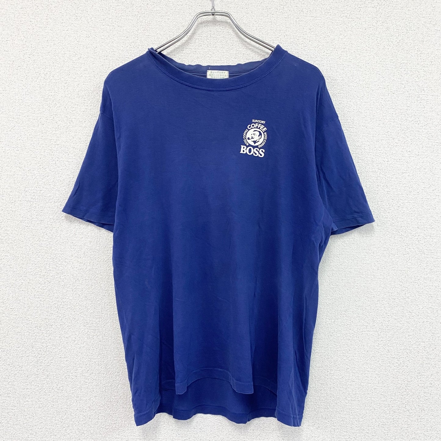 SUNTORY　サントリー　BOSS　半袖プリントTシャツ　青　ブルー　