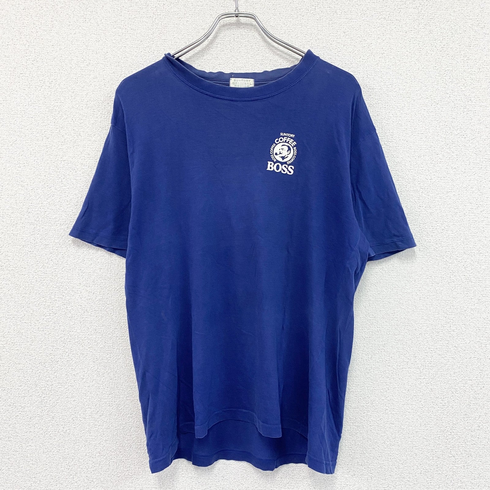 SUNTORY　サントリー　BOSS　半袖プリントTシャツ　青　ブルー　