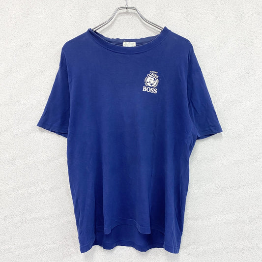 SUNTORY　サントリー　BOSS　半袖プリントTシャツ　青　ブルー　