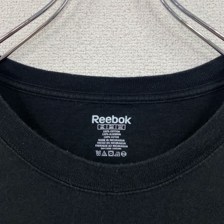 Reebok　リーボック　半袖プリントTシャツ　黒　ブラック　2XLサイズ