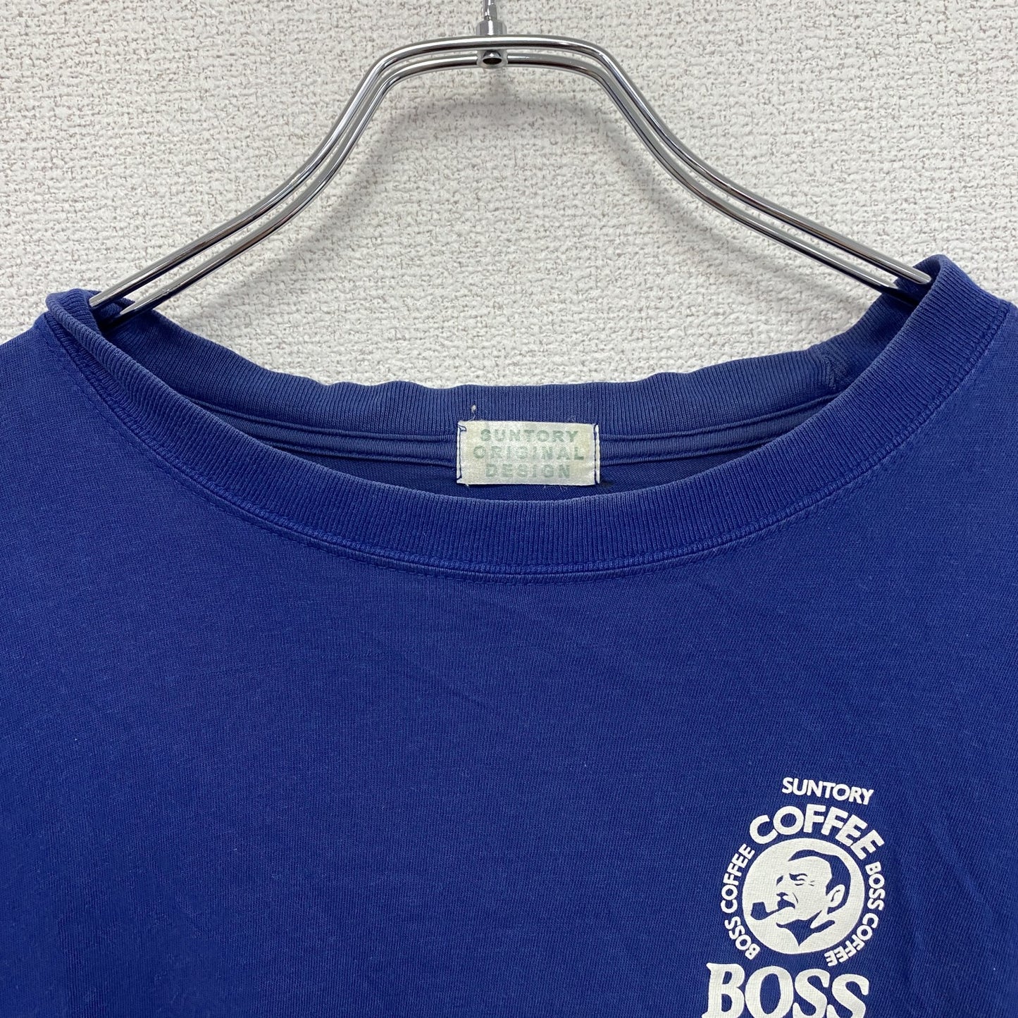 SUNTORY　サントリー　BOSS　半袖プリントTシャツ　青　ブルー　