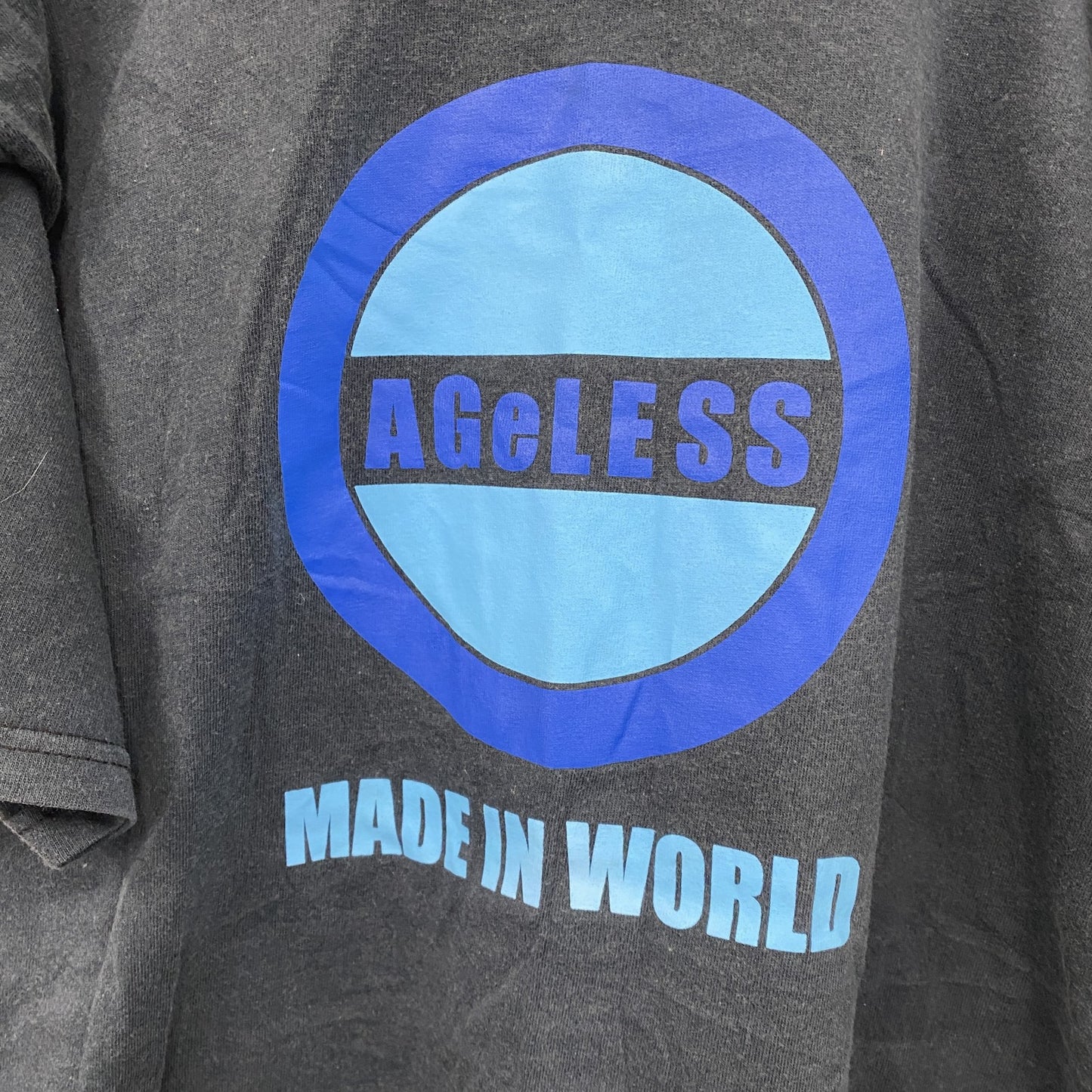 ～00s　anvil　アンヴィル　KNOT by MIW　半袖両面プリントTシャツ　AGeLESS　ブラック　Lサイズ