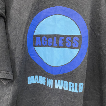 ～00s　anvil　アンヴィル　KNOT by MIW　半袖両面プリントTシャツ　AGeLESS　ブラック　Lサイズ