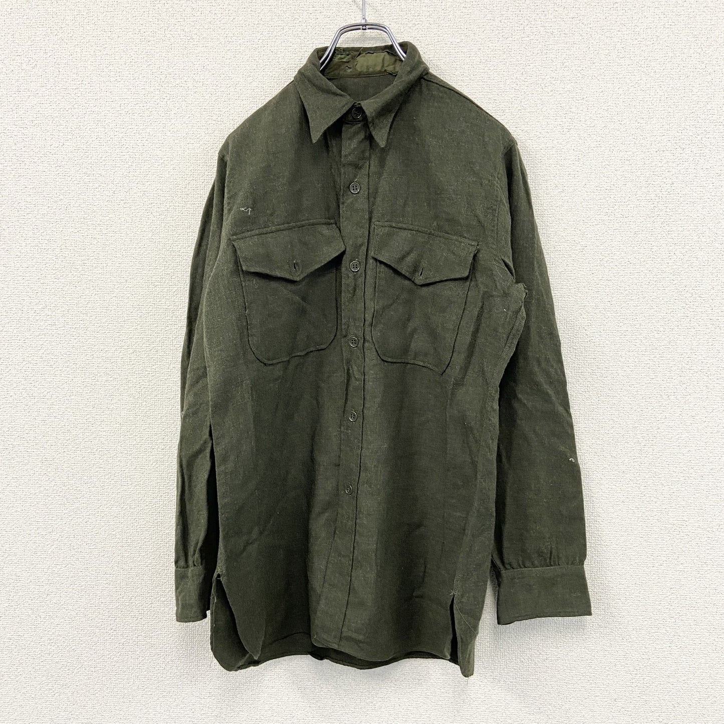 長袖シャツジャケット　緑　グリーン