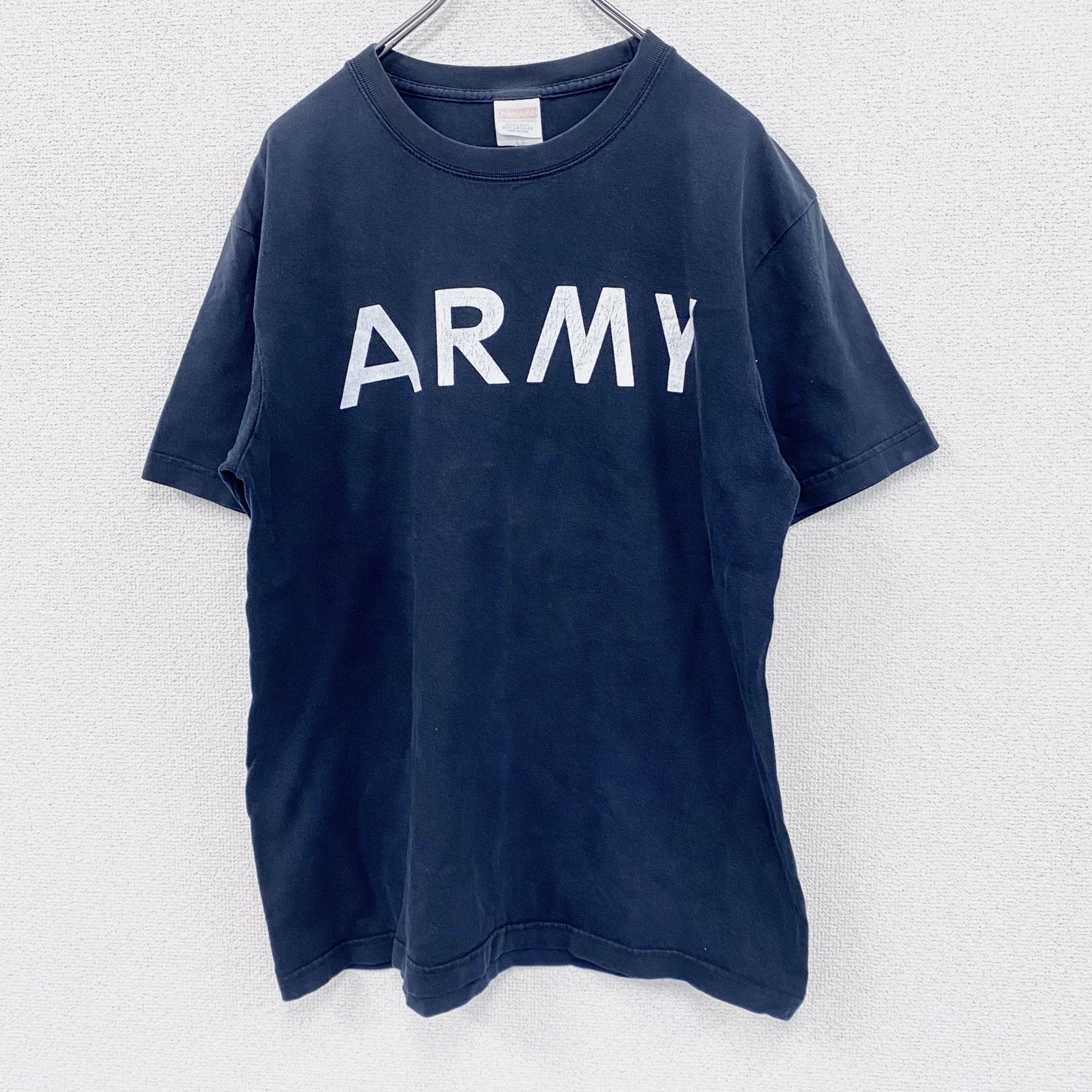 00s～　United Athle　ARMY　ユナイテッドアスレ　半袖プリントTシャツ　黒　ブラック　Lサイズ