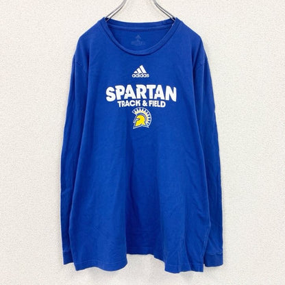 adidas　アディダス　長袖Tシャツ　ロンT　青　ブルー　XLサイズ